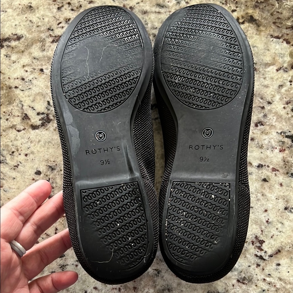 Rothy's Black Flats Minimalist Comfort Loafers - Picture 2 of 3